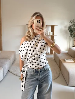 Polka top Louise wit