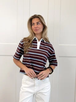 Polo t-shirt Jolie bruin