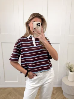Polo t-shirt Jolie bruin