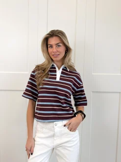 Polo t-shirt Jolie bruin