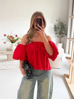 Puk top rood