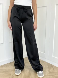 Satin broek Tess zwart