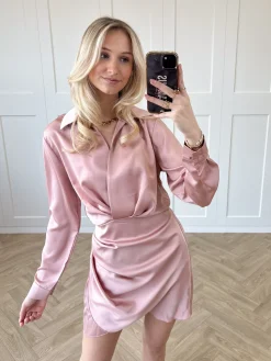 Satin dress Noa roze