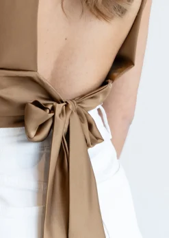 Satin top Jill bruin