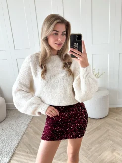 Shine on rok bordeaux