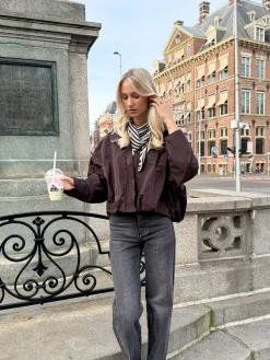 Sjaal Isabella gestreept bruin