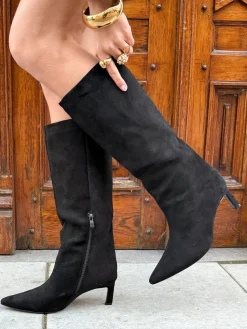 Slouchy laars zwart