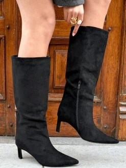 Slouchy laars zwart