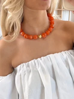 Soleil ketting oranje