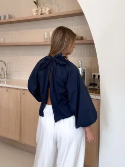 Steffie blouse navy blauw