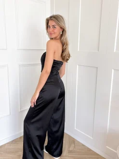 Strapless jumpsuit Evi zwart