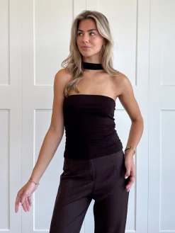 Strapless top Fiona bruin