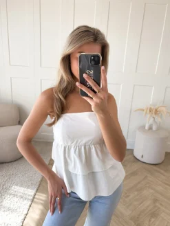 Strapless top Zoë wit