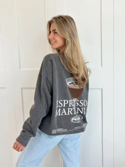 Sweater Espresso martini grijs