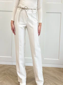 Taille knoopriem beige