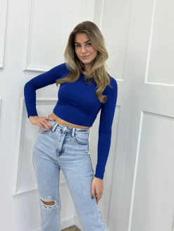 Top Marije electric blauw