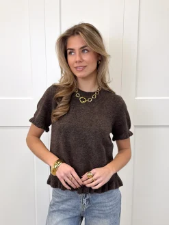 Top Noélie bruin