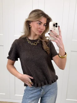Top Noélie bruin