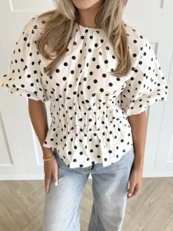 Top polkadots wit