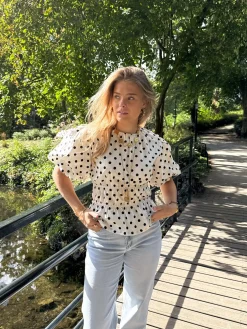 Top polkadots wit