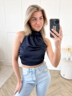 Top Scarlet marine blauw