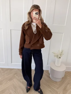 Trenchcoat jas Elena bruin