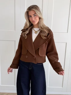 Trenchcoat jas Elena bruin
