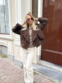 Trenchcoat jas Elena donker bruin