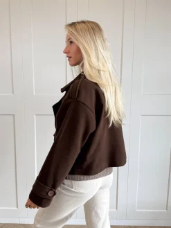 Trenchcoat jas Elena donker bruin