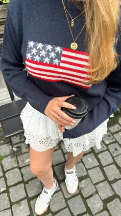 Trui America blauw