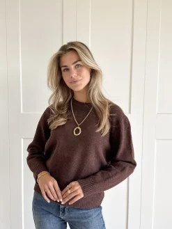 Trui Cynthia donkerbruin