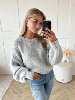 Trui Ella lichtgrijs