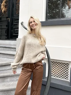 Trui Ella taupe