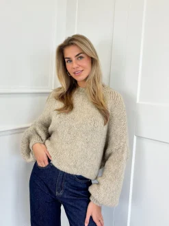 Trui Ella taupe