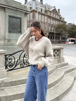 Trui Ella taupe