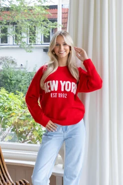 Trui New York 1992 rood