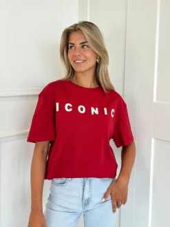T-shirt Iconic rood