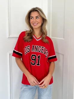 T-shirt Los Angeles rood