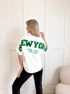 T-shirt New York groen