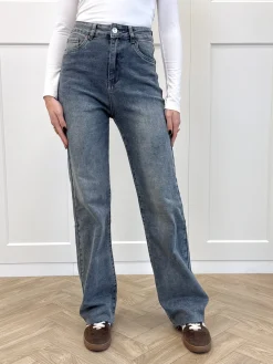 Wide leg jeans Noor blauw