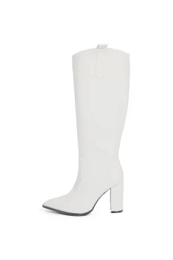 Witte croco dameslaars Fay