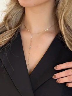 Y-vorm ketting Crystal Glow