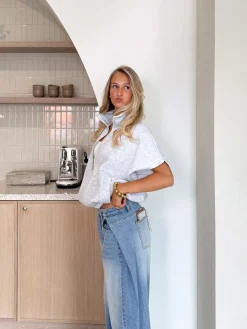 Zippervest Daisy grijs