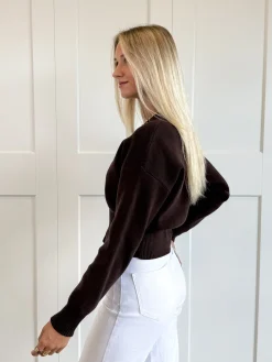 Zipper vest Zoë bruin