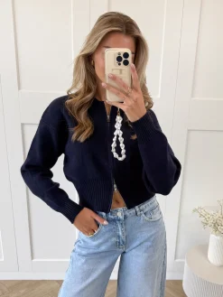 Zipper vest Zoë navy