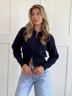 Zipper vest Zoë navy