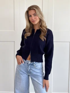 Zipper vest Zoë navy