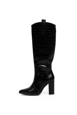 Zwarte croco laars Fay maat 36 en 37