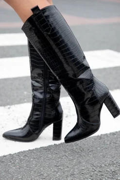 Zwarte croco laars Fay maat 36 en 37